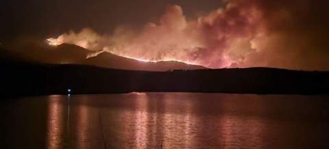 El incendio del campo de tiro en la noche del 28 de agosto pasado.
