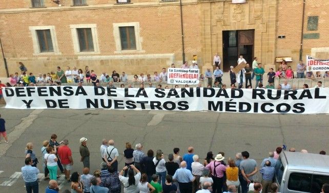 Concentración en Valderas celebrada recientemente.